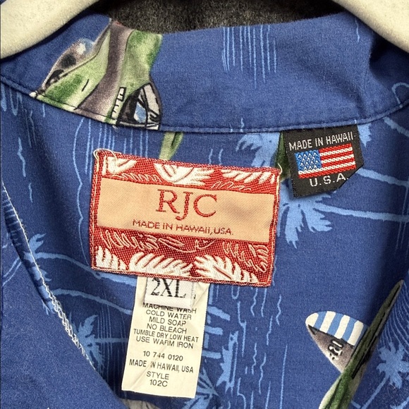 RJC Men's Blue Airplane Print Casual Shirt - Picture 2 of 8